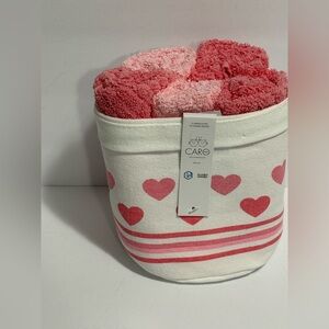 Caro Pink Heart Bath Towels